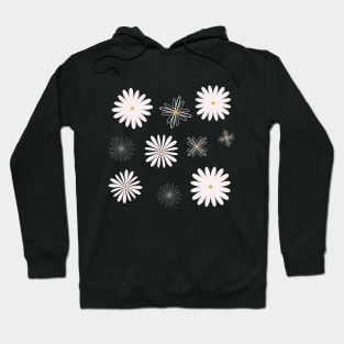 Cute white daisies pattern Hoodie